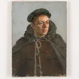 Anatoliy Alekseevich Kazantsev, Chabarovsk, 1908 - Leningrado, 1984 / Ritratto di doganiere / Firmato A Kasantsev e datato 1945 in basso al centro