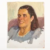 Olexandr Grigorovich Maksimenko, Vilkhovatka, 1916 - Kiev, 2011 / Ritratto di donna / Tracce di firma e data in basso a destra