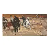 Grigoriy Stepanovich Vasetskiy, Novoivanovka, 1928 / Soldati a cavallo / Firmato Vasetskiy e datato 70 in basso a destra