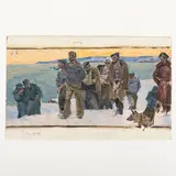 Victor Grigorovich Puzyrkov, Dnepropetrovsk, 1918 - Kiev, 1999 / Studio per il dipinto Immortalità, 1967 / Firmato Puzyrkov in basso a sinistra