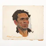 Victor Vasilievich Shatalin, Zemlyanye Khutory, 1926 - Kiev, 2003 / Studio per il dipinto Missione di Battaglia / Firmato V Shatalin e datato 1959 in basso a sinistra