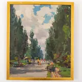 Sergiy Fedorovich Shishko, Nosivka, 1911 - Kiev, 1997 / Viale Shevchenko a Kiev / Firmato S Shishko e datato 57 in basso a destra
