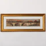 Olexa Oleksievich Shovkunenko, Kherson, 1884 - Kiev, 1974 / Manifestazione sul ponte / Firmato A Shovku in basso a destra