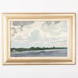 Victor Vasilievich Shatalin, Zemlyanye Khutory, 1926 - Kiev, 2003 / Il Dnepr / Firmato V Shatalin in basso a sinistra