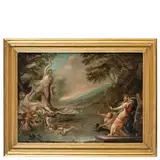 Diana e Callisto by Giacomo del Pò, oil on panel, offered Nov 2022