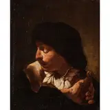 Domenico Maggiotto, Giovane che sguaina una spada, oil on canvas