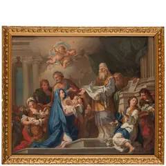 Sebastiano Conca, Presentazione di Gesù al tempio, oil on copper