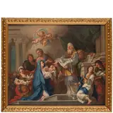 Sebastiano Conca, Presentazione di Gesù al tempio, oil on copper