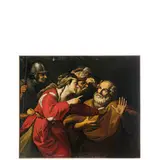 La negazione di Pietro by Giovanni Battista Carlone, oil on canvas, offered Nov 2022