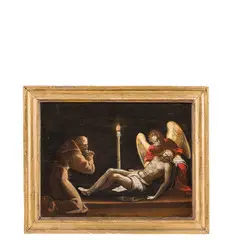 Compianto by Paolo Piazza, oil on panel, offered Nov 2022