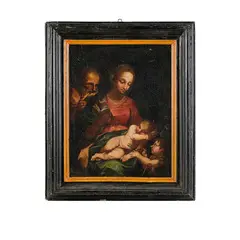 Sacra Famiglia by Ventura Salimbeni, oil on canvas, offered Nov 2022