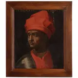 Cristofano dell'Altissimo, Ritratto di Farinata degli Uberti / Inscritto sul verso: F-U, oil on panel