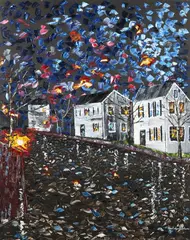 Nantucket Street Scene by Andrew Jackson, Oil on Canvas, offered Apr 2024