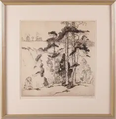 Edge of a Bluff by Alfred Huntley, Engraving, offered Apr 2024