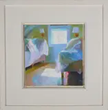 Sherre Wilson Rae, Interior Scene Twin Beds, Oil on Canvas