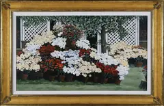Chrysanthemums by Roy Bailey, Oil on Canvas, offered Aug 2024