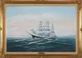 Sovereign of the Seas by Robert Lee Perry, Oil on Canvas, offered Aug 2024