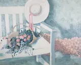 Garden Still Life by Lee Burr Reynolds, Oil on Canvas Painting, offered Aug 2024