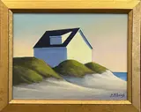Joan Albaugh, Grassy Dunes, Oil on Artist Board