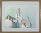 Unitarian Church, Nantucket by James A. Mitchell, Watercolor on Paper, offered Aug 2024