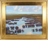 Winter Marsh #5 by Ed Terpening, Oil on Board, offered Aug 2024
