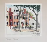 East Brick by Doris and Richard Beer, Watercolor on Paper, offered Aug 2024