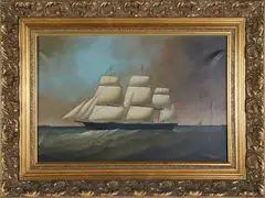 Brian Coole, Portrait of an English Merchant Ship, Oil on Canvas