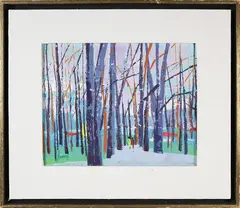 Forest by Andrew Shunney, Oil on Canvas, offered Aug 2024