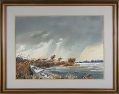 Walter Graham, Duck Hunting, Watercolor on Paper