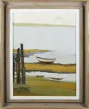 Roy Bailey, Dory at Low Tide, Oil on Canvas