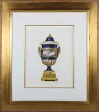 Louis XVI Urn with Venus and Cupid by John Matthew Moore, Watercolor on Paper, offered Aug 2024