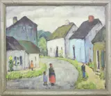 Prospect Street, Nantucket by Harriet Lord, Oil on Canvas, offered Aug 2024
