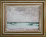 Frank Swift Chase, Surfside Shoreline, Oil on Newton Canvas Board