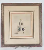 Clock Tower by Exceedingly Rare Doris and Richard Beer, Watercolor, offered Aug 2024