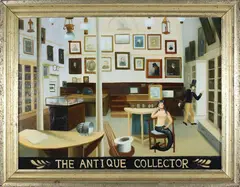 Ralph Eugene Cahoon Jr, The Antique Collector, Oil on Masonite