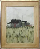 Roy Bailey, North Wharf, Oil on Canvas
