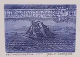 John Lochtefeld, Solitary Sailing Ship, Etching