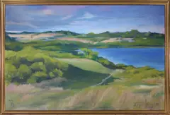 Hummock Pond by Illya Kagan, Oil on Canvas, offered Jul 2023