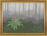 Helen Roca-Garcia, Bromeliad #1, Acrylic on Canvas