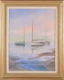 Georgia Dearborn, Catboats, Acrylic on Canvas