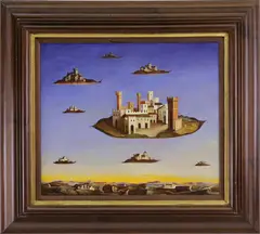 Franco Fortunato, Stagione, Oil on Board
