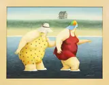Lowell Herrero, View of Mattawa Judy and Marge Wading, circa 1989, Oil on Canvas
