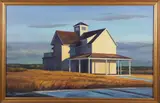 Joan Albaugh, House with Porch, Oil on Panel