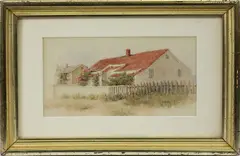 Siasconset Bluff Cottage by Jane Brewster Reid, Watercolor on Paper, offered Dec 2023