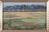 Isabelle Tuttle, Nantucket Skyline, Oil On Board
