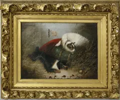 George Armfield, Barn Terriers, Oil on Canvas