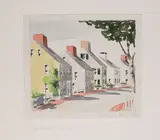 Captain’s Houses by Doris and Richard Beer, Watercolor on Paper, offered Dec 2023