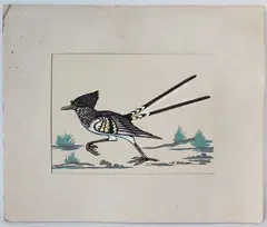 Untitled by Archie Black Owl, Gouache on Paper, offered Apr 2023
