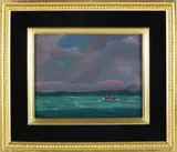 Robert Stark Jr., Tugboat Under Storm Clouds, Oil on Canvas