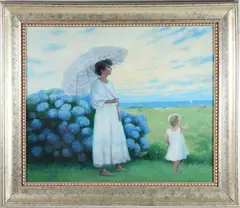 Mother and Child by Paul Longnecker, Oil on Canvas, offered Apr 2023